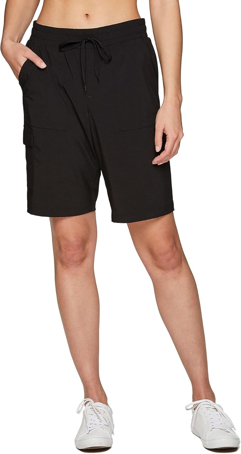 Active Women'S Relaxed Fit Breathable Ventilated Stretch Woven Athletic Walking Short with Pockets